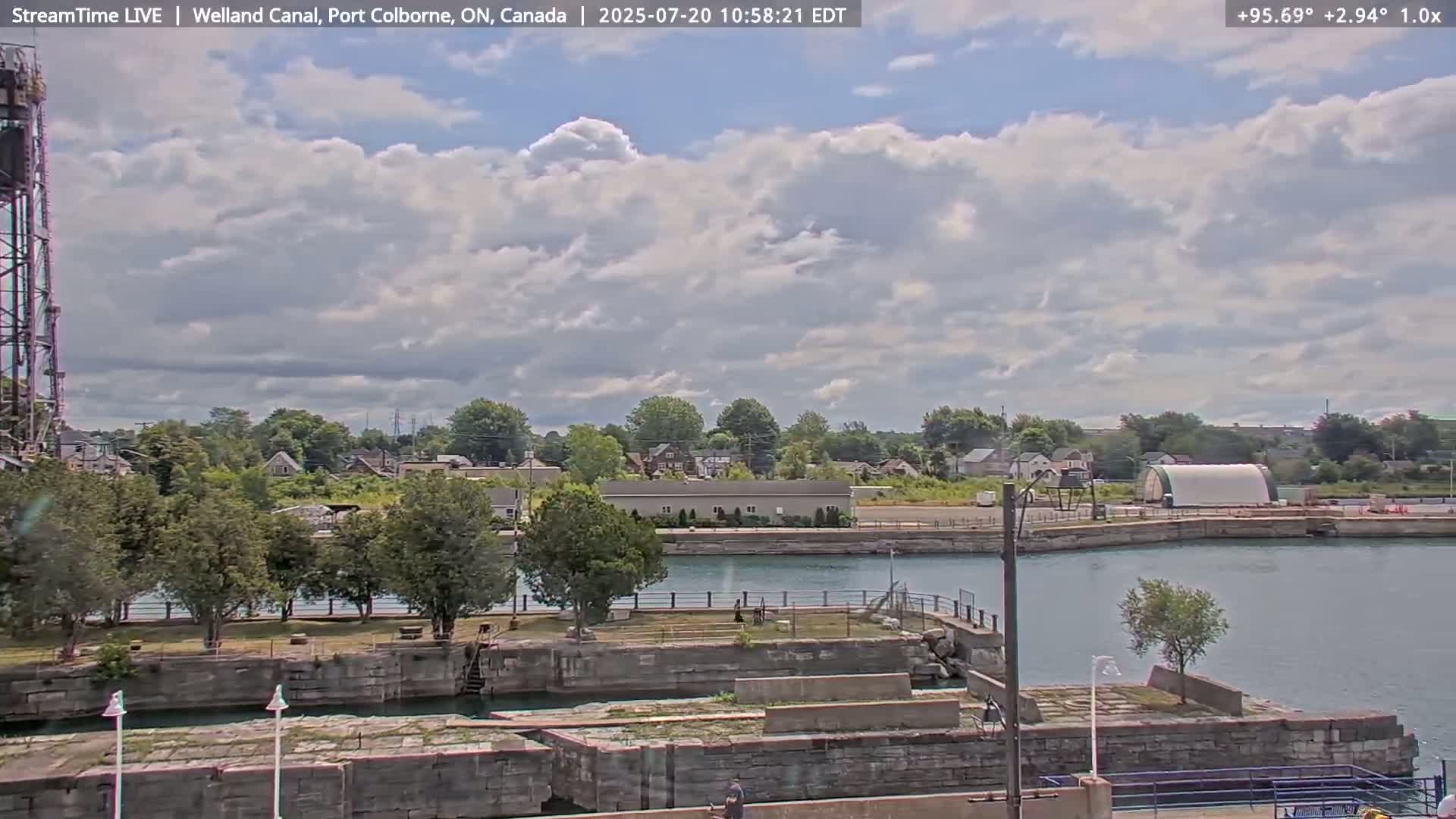 Port Colborne City, Welland Canal & Bridge 21 Live Cam - Port Colborne, Niagara, Ontario, Canada