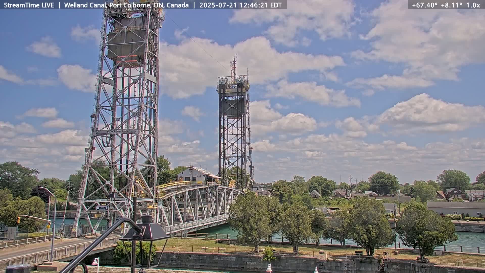 Port Colborne City, Welland Canal & Bridge 21 Live Cam - Port Colborne, Niagara, Ontario, Canada