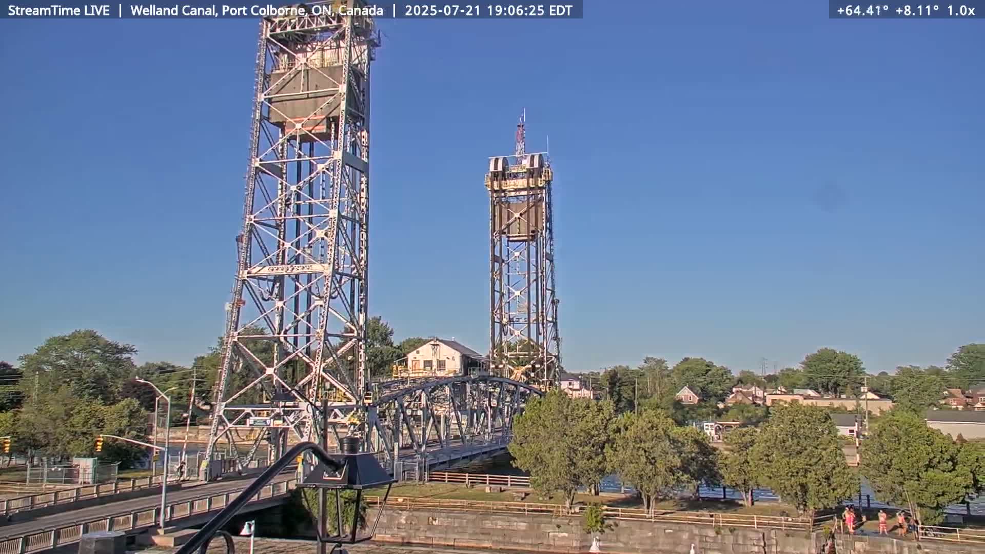 Port Colborne City, Welland Canal & Bridge 21 Live Cam - Port Colborne, Niagara, Ontario, Canada