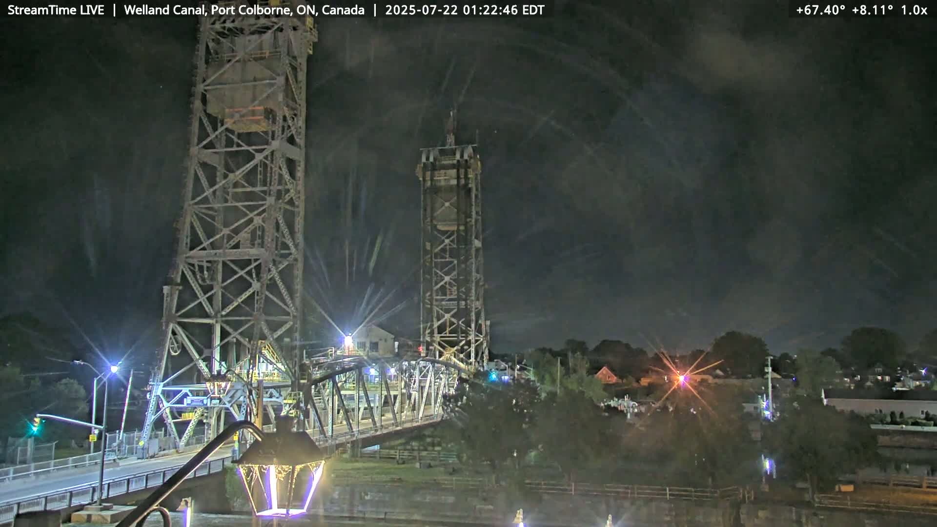 Port Colborne City, Welland Canal & Bridge 21 Live Cam - Port Colborne, Niagara, Ontario, Canada