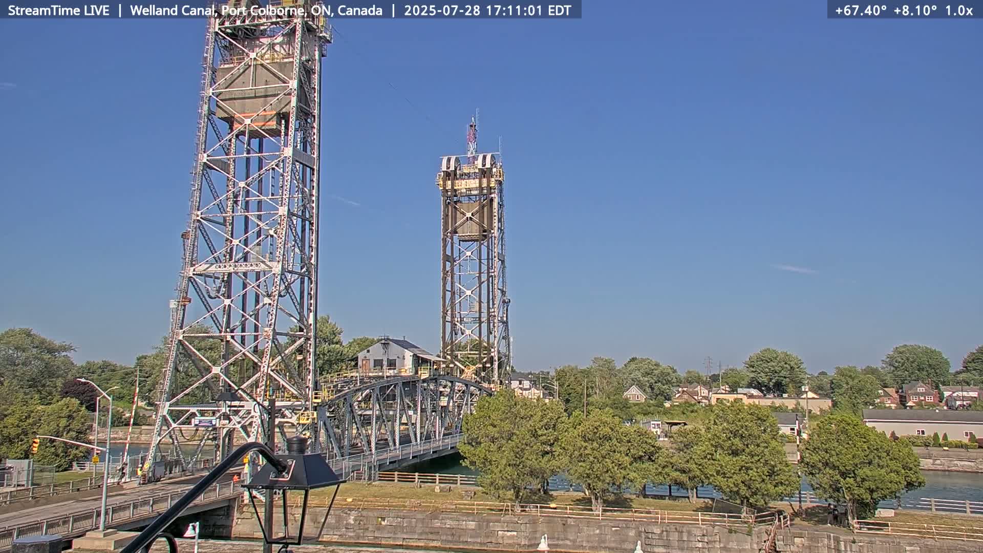 Port Colborne City, Welland Canal & Bridge 21 Live Cam - Port Colborne, Niagara, Ontario, Canada