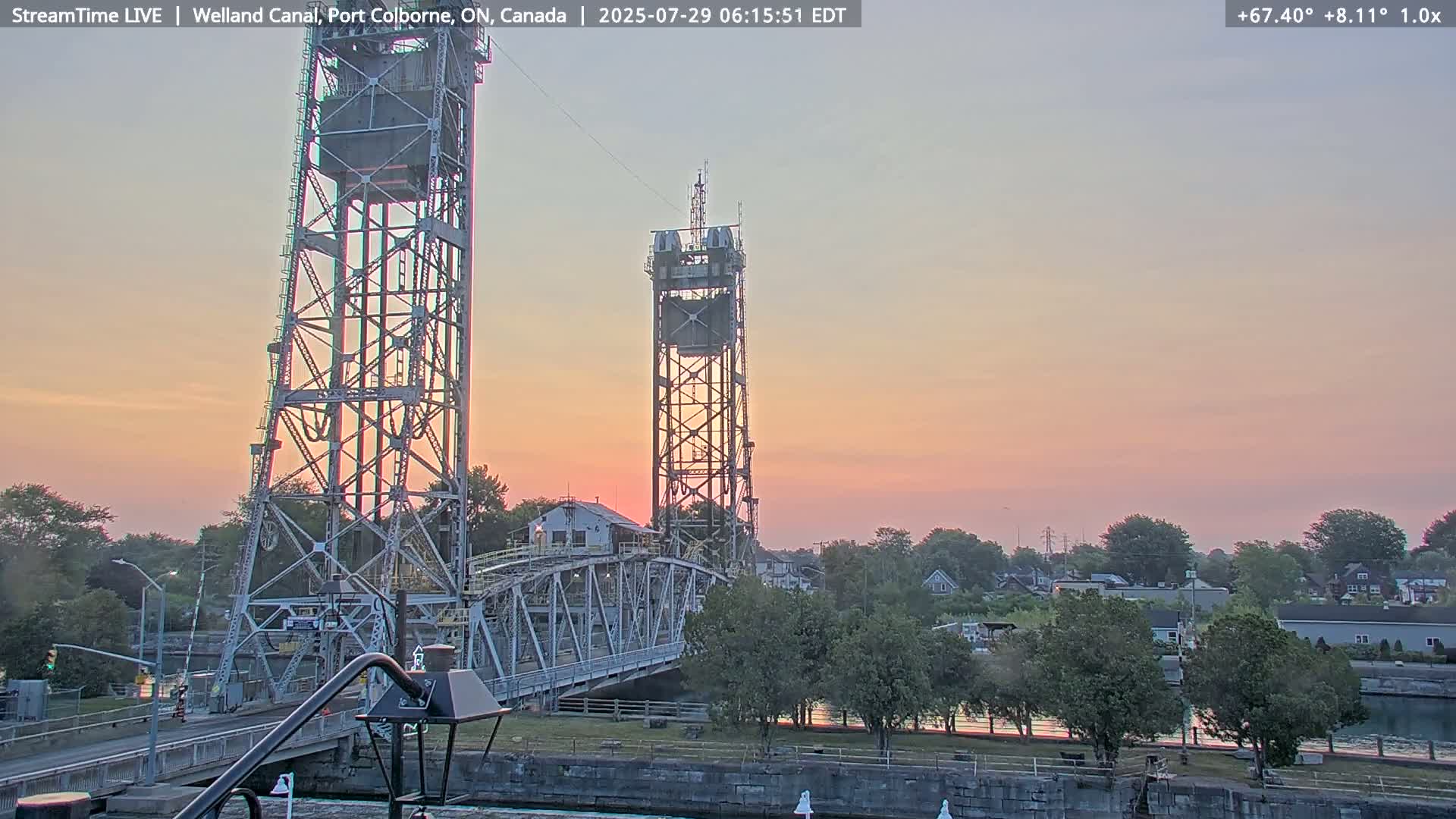 Port Colborne City, Welland Canal & Bridge 21 Live Cam - Port Colborne, Niagara, Ontario, Canada