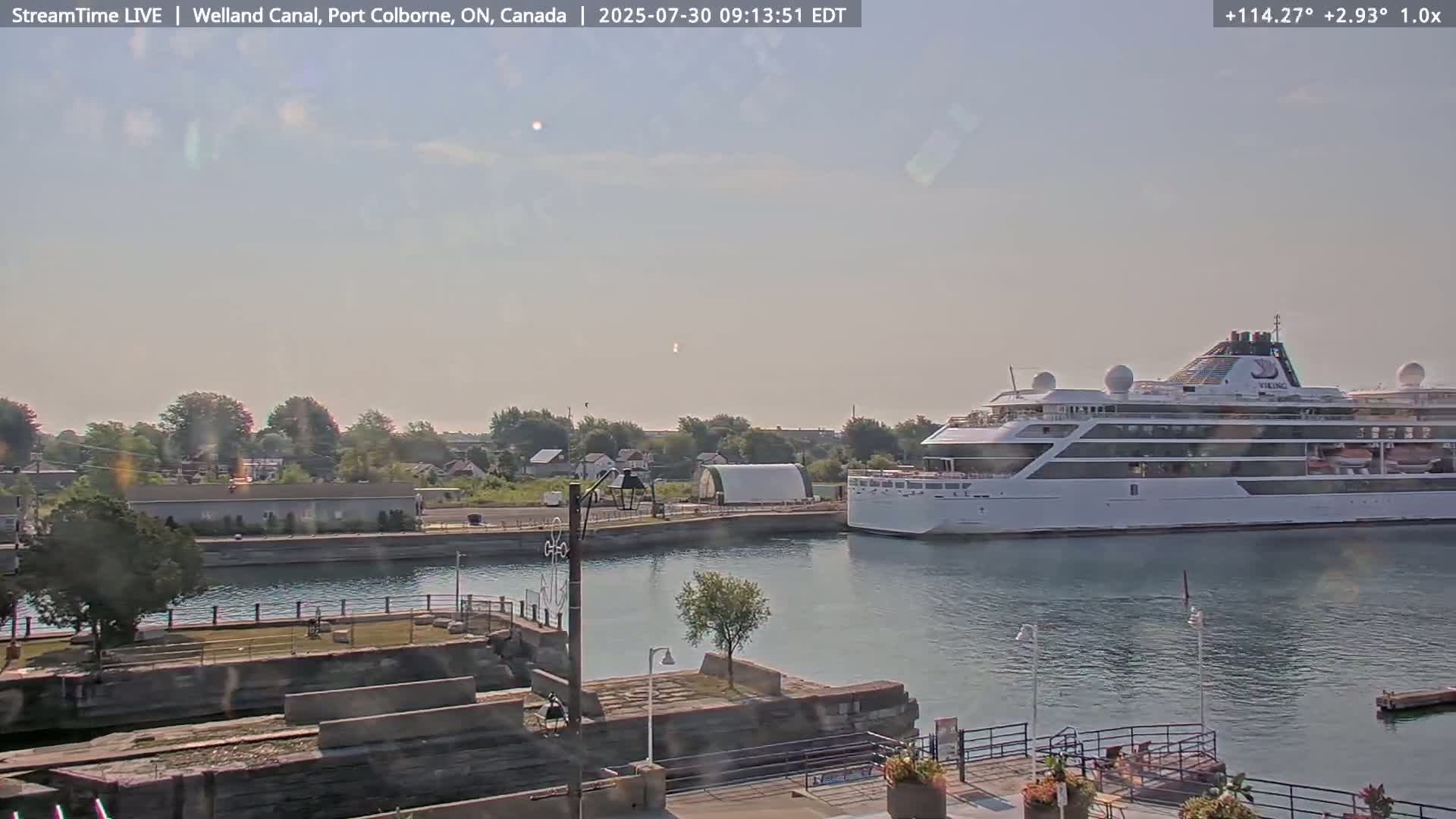 Port Colborne City, Welland Canal & Bridge 21 Live Cam - Port Colborne, Niagara, Ontario, Canada
