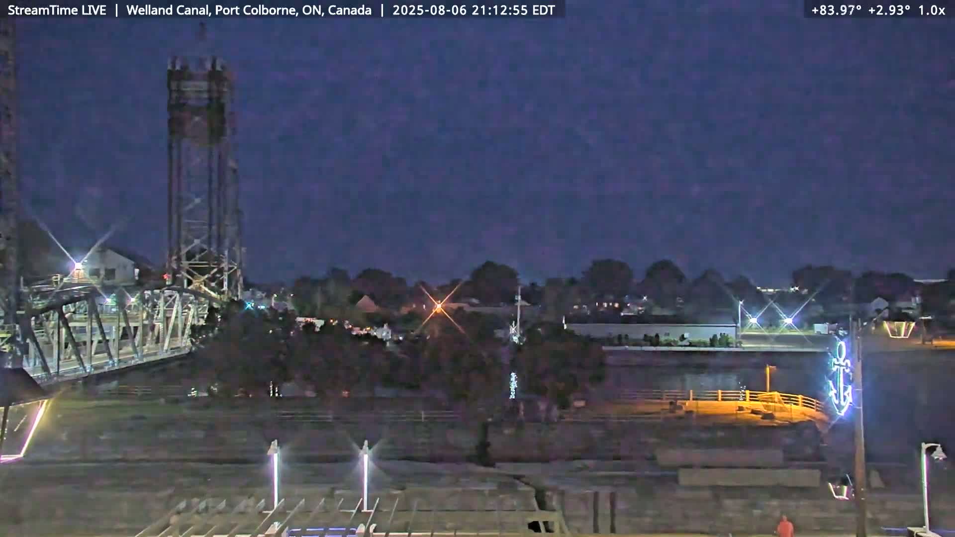 Port Colborne City, Welland Canal & Bridge 21 Live Cam - Port Colborne, Niagara, Ontario, Canada