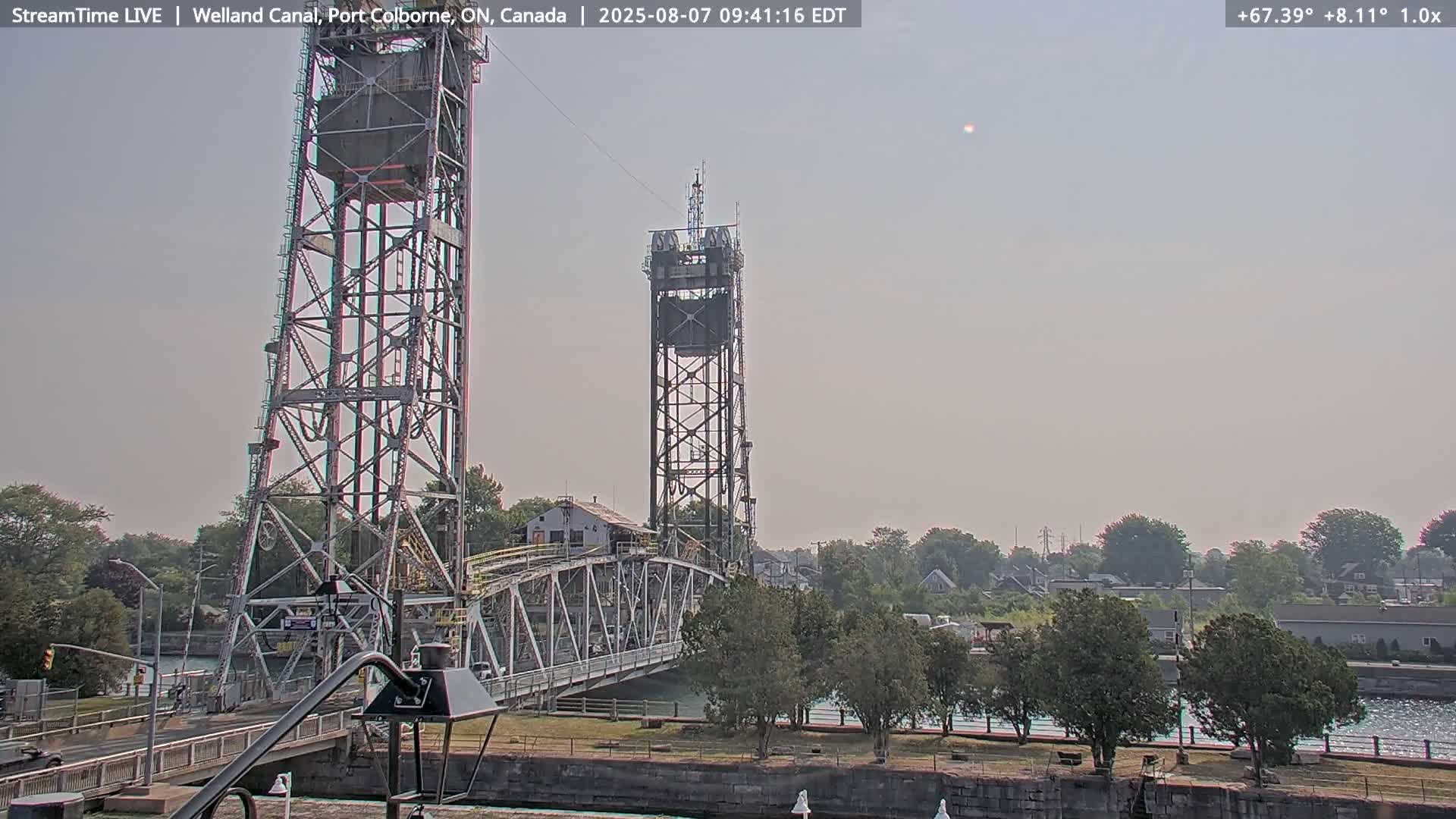 Port Colborne City, Welland Canal & Bridge 21 Live Cam - Port Colborne, Niagara, Ontario, Canada
