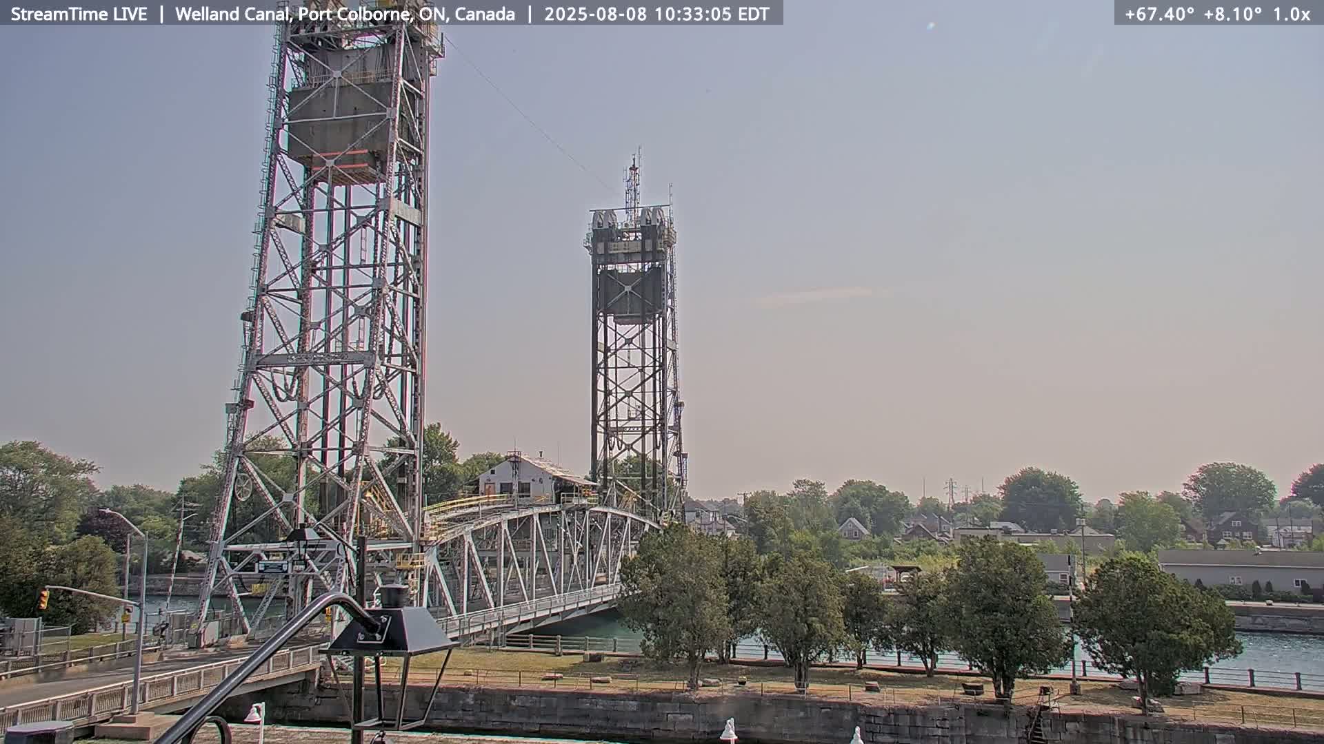 Port Colborne City, Welland Canal & Bridge 21 Live Cam - Port Colborne, Niagara, Ontario, Canada