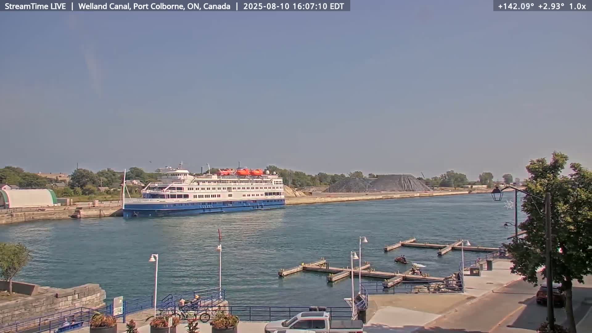 Port Colborne City, Welland Canal & Bridge 21 Live Cam - Port Colborne, Niagara, Ontario, Canada