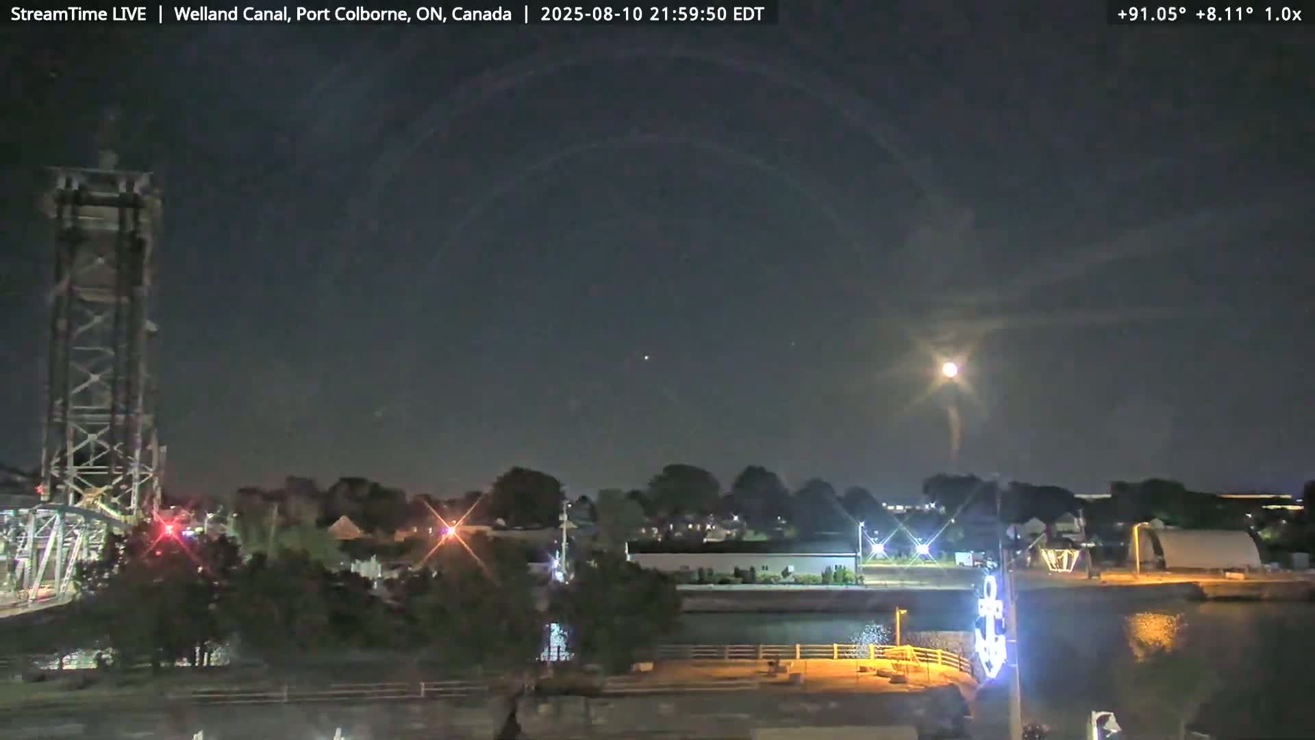 Port Colborne City, Welland Canal & Bridge 21 Live Cam - Port Colborne, Niagara, Ontario, Canada