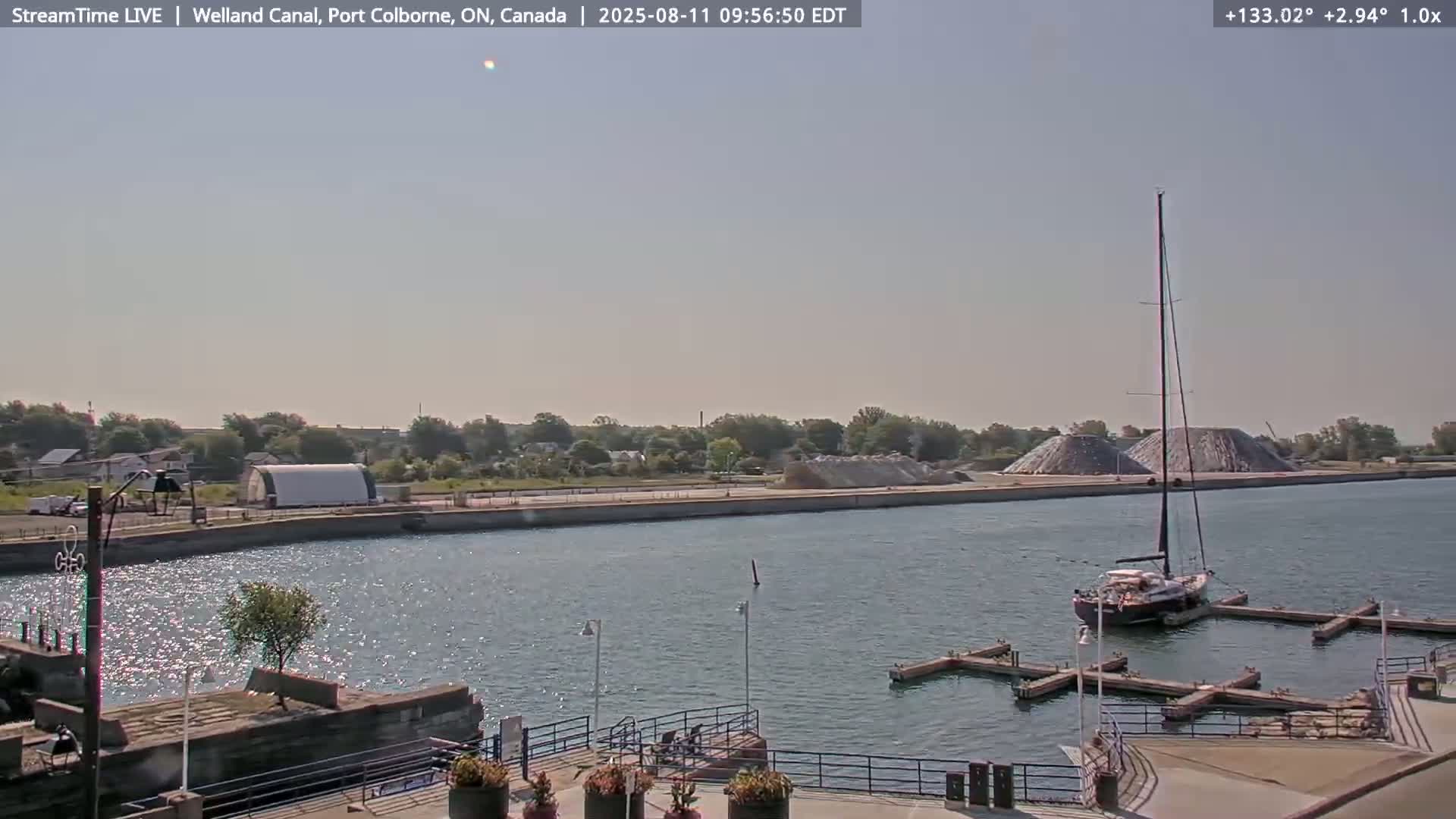 Port Colborne City, Welland Canal & Bridge 21 Live Cam - Port Colborne, Niagara, Ontario, Canada