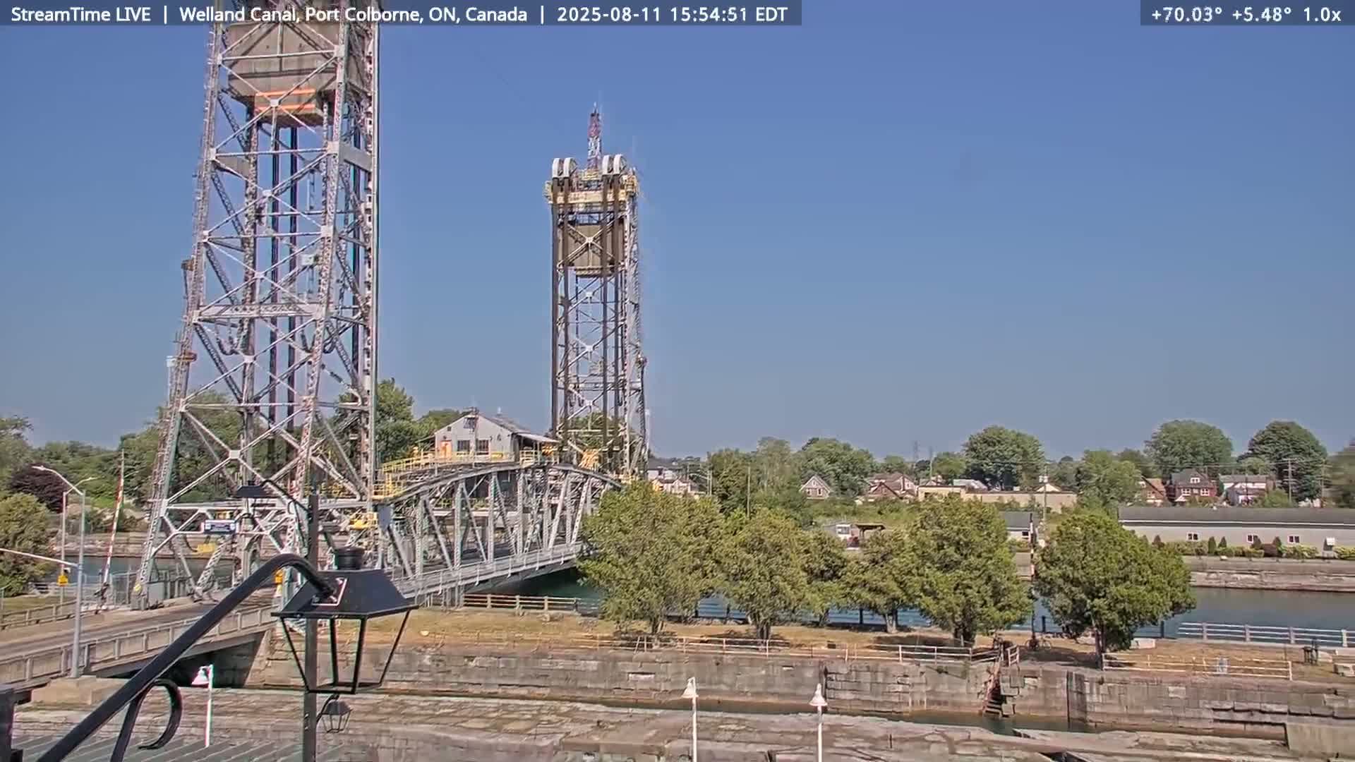 Port Colborne City, Welland Canal & Bridge 21 Live Cam - Port Colborne, Niagara, Ontario, Canada