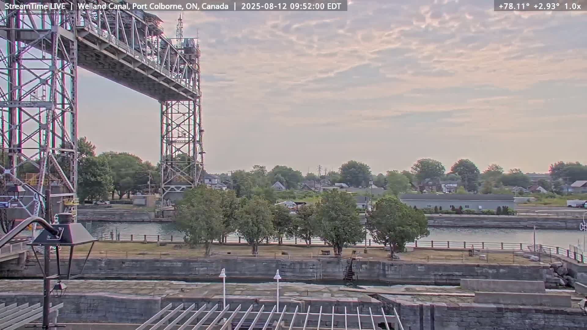 Port Colborne City, Welland Canal & Bridge 21 Live Cam - Port Colborne, Niagara, Ontario, Canada
