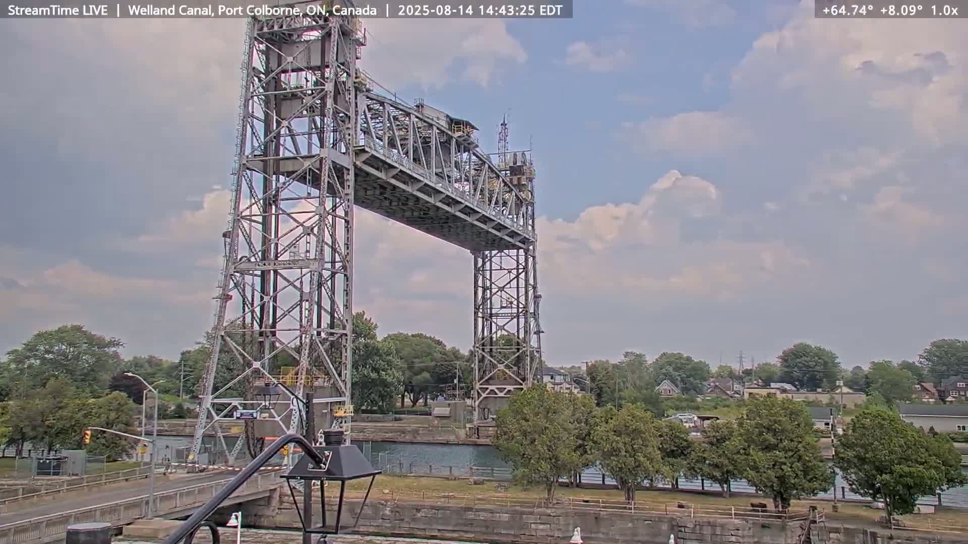 Port Colborne City, Welland Canal & Bridge 21 Live Cam - Port Colborne, Niagara, Ontario, Canada