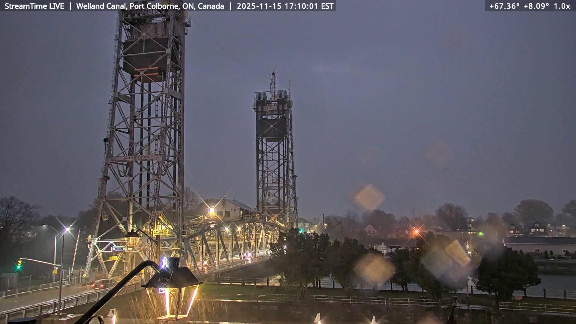 Port Colborne City, Welland Canal & Bridge 21 Live Cam - Port Colborne, Niagara, Ontario, Canada