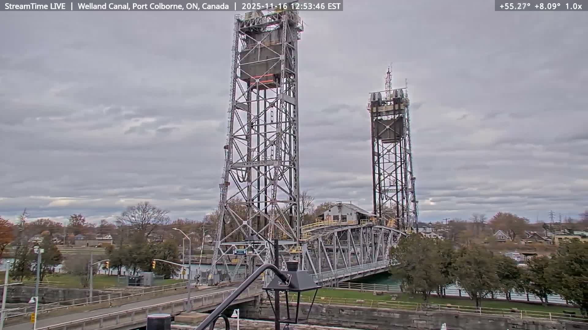 Port Colborne City, Welland Canal & Bridge 21 Live Cam - Port Colborne, Niagara, Ontario, Canada