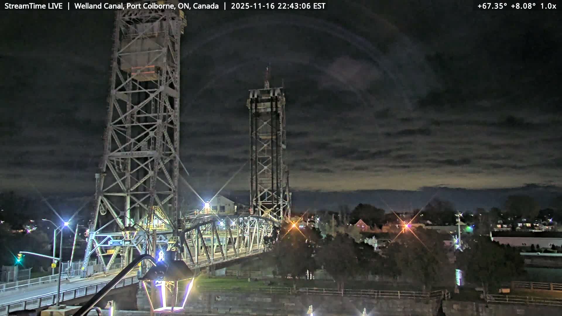 Port Colborne City, Welland Canal & Bridge 21 Live Cam - Port Colborne, Niagara, Ontario, Canada