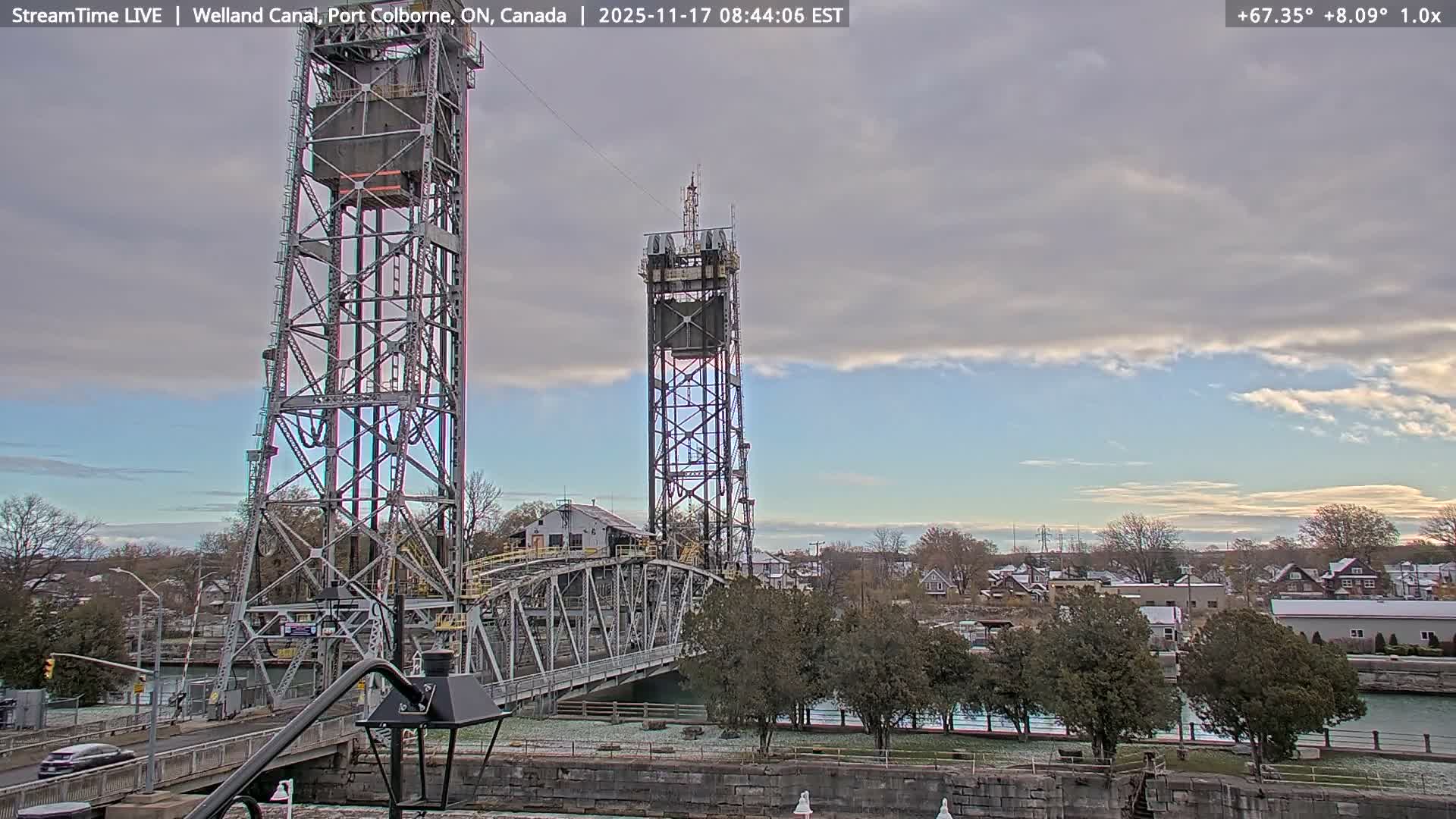 Port Colborne City, Welland Canal & Bridge 21 Live Cam - Port Colborne, Niagara, Ontario, Canada