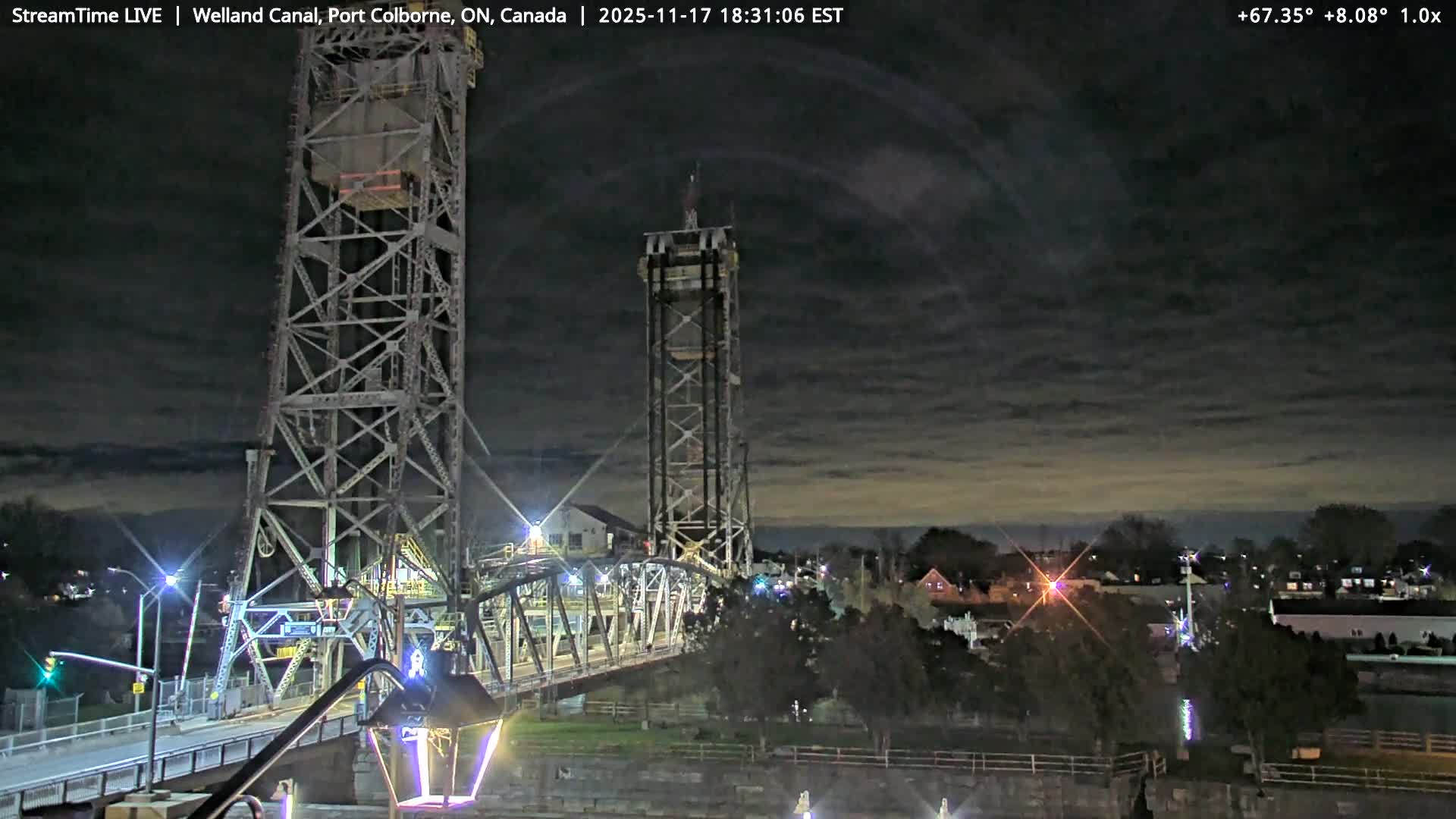 Port Colborne City, Welland Canal & Bridge 21 Live Cam - Port Colborne, Niagara, Ontario, Canada