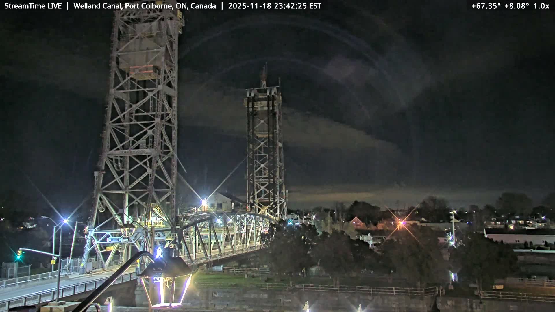 Port Colborne City, Welland Canal & Bridge 21 Live Cam - Port Colborne, Niagara, Ontario, Canada