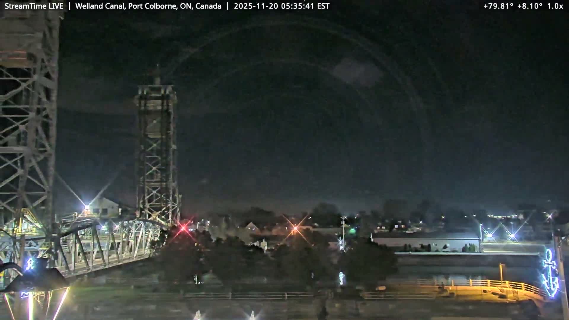 Port Colborne City, Welland Canal & Bridge 21 Live Cam - Port Colborne, Niagara, Ontario, Canada
