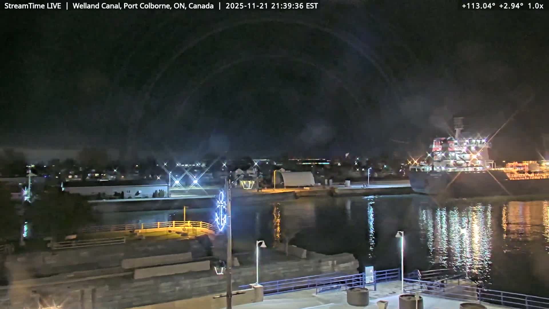 Port Colborne City, Welland Canal & Bridge 21 Live Cam - Port Colborne, Niagara, Ontario, Canada