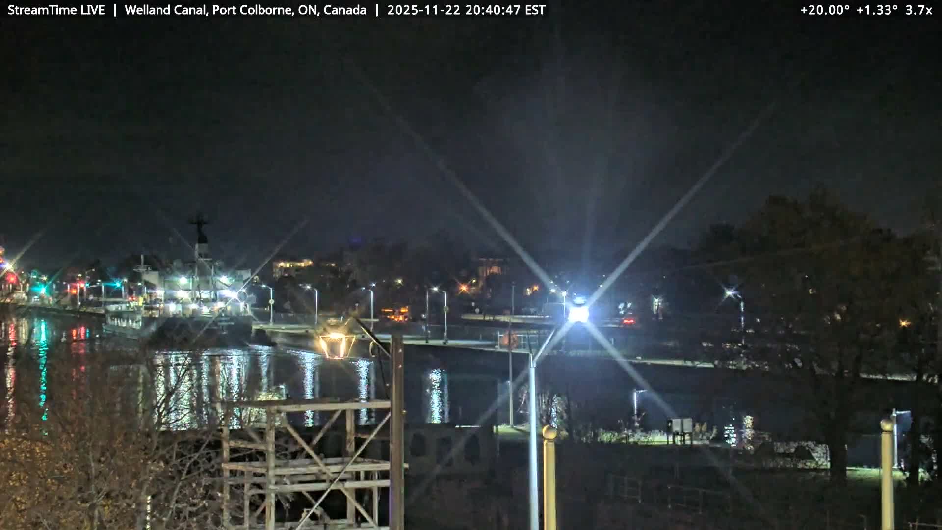Port Colborne City, Welland Canal & Bridge 21 Live Cam - Port Colborne, Niagara, Ontario, Canada