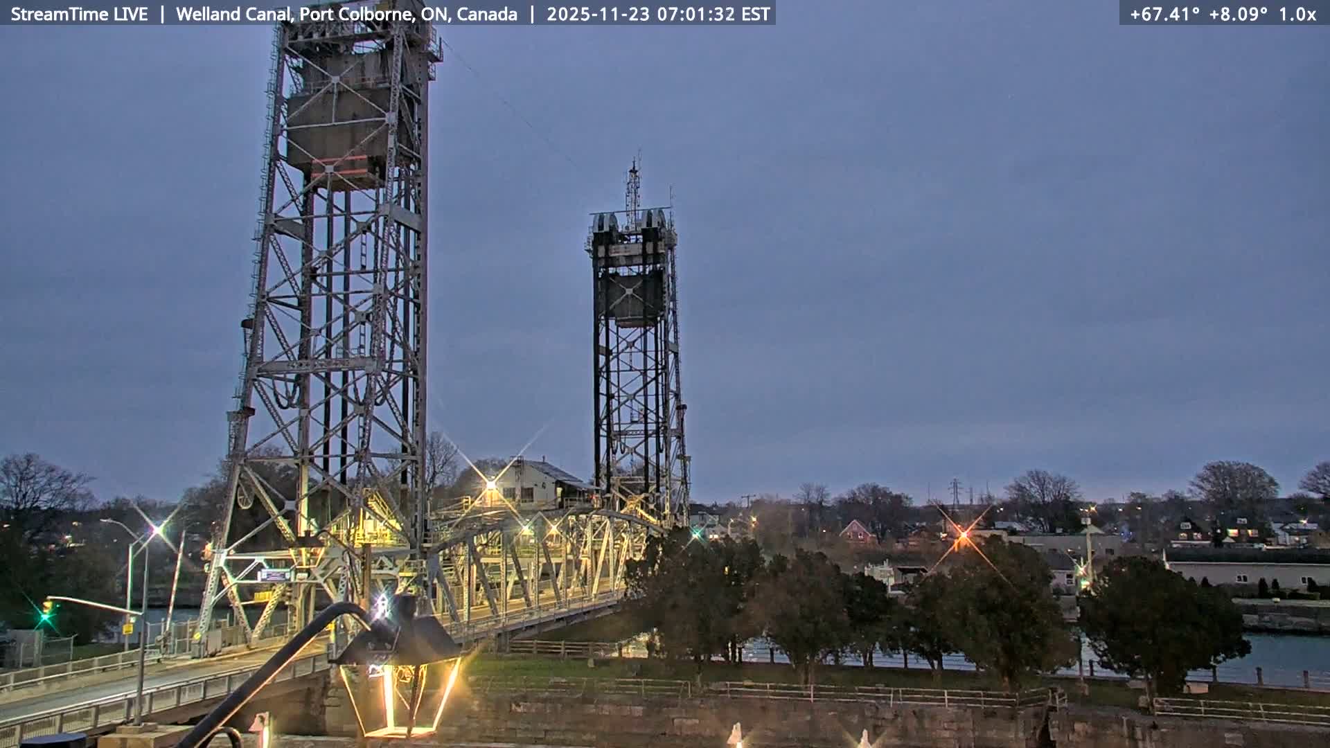 Port Colborne City, Welland Canal & Bridge 21 Live Cam - Port Colborne, Niagara, Ontario, Canada