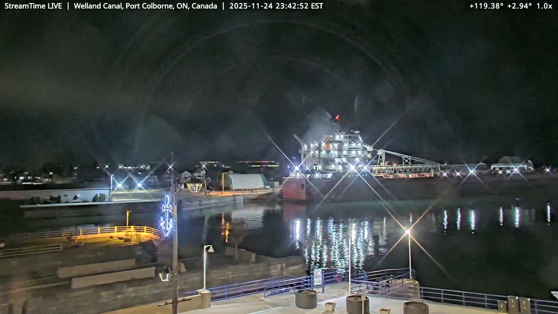 Port Colborne City, Welland Canal & Bridge 21 Live Cam - Port Colborne, Niagara, Ontario, Canada