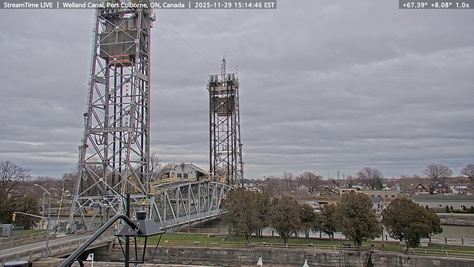 Port Colborne City, Welland Canal & Bridge 21 Live Cam - Port Colborne, Niagara, Ontario, Canada