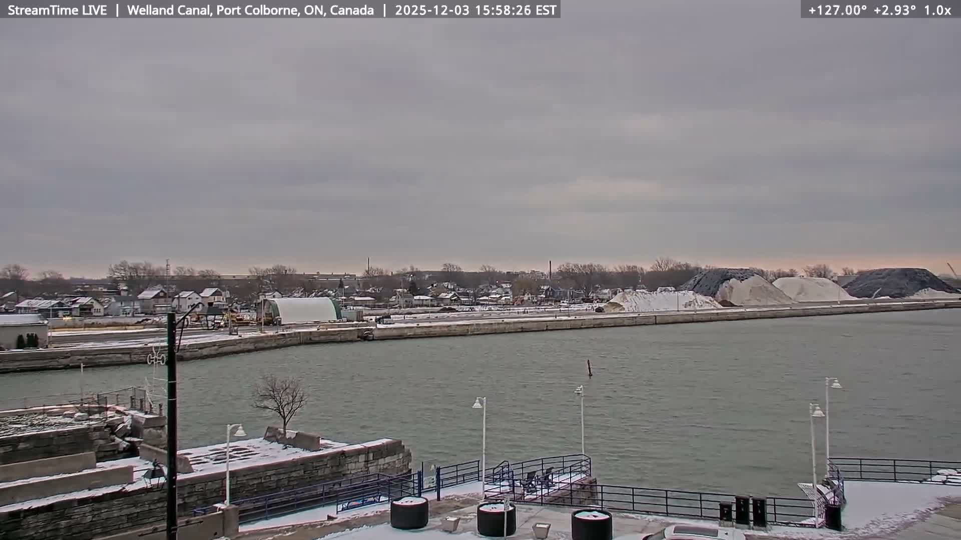 Port Colborne City, Welland Canal & Bridge 21 Live Cam - Port Colborne, Niagara, Ontario, Canada