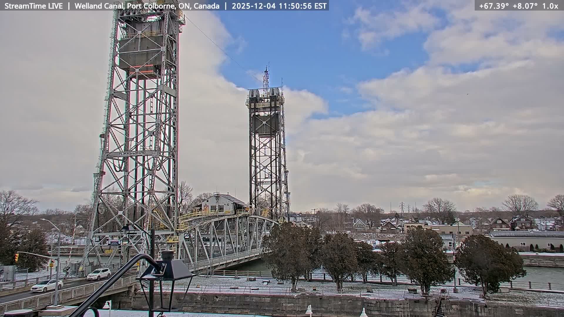 Port Colborne City, Welland Canal & Bridge 21 Live Cam - Port Colborne, Niagara, Ontario, Canada