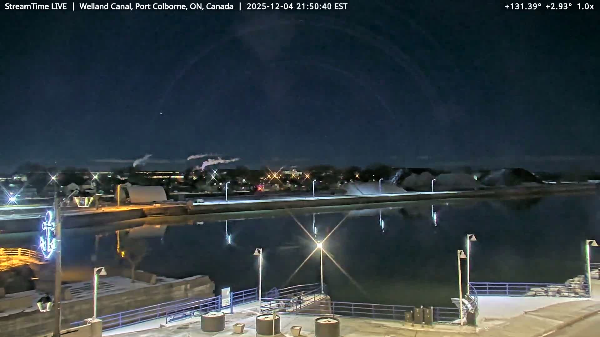Port Colborne City, Welland Canal & Bridge 21 Live Cam - Port Colborne, Niagara, Ontario, Canada
