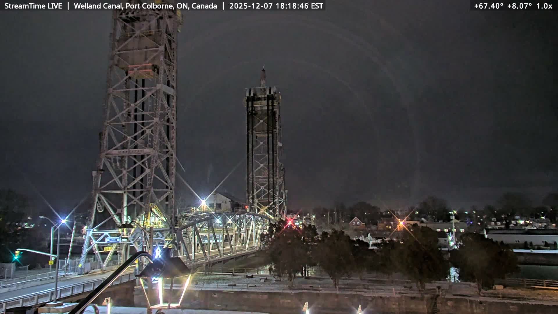 Port Colborne City, Welland Canal & Bridge 21 Live Cam - Port Colborne, Niagara, Ontario, Canada