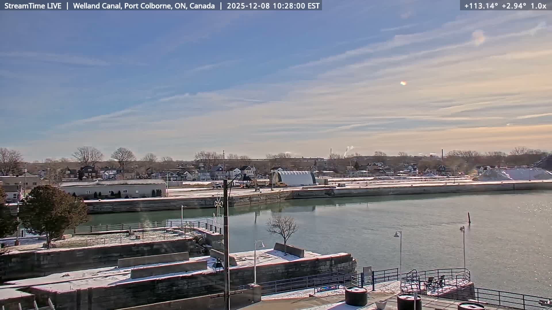 Port Colborne City, Welland Canal & Bridge 21 Live Cam - Port Colborne, Niagara, Ontario, Canada