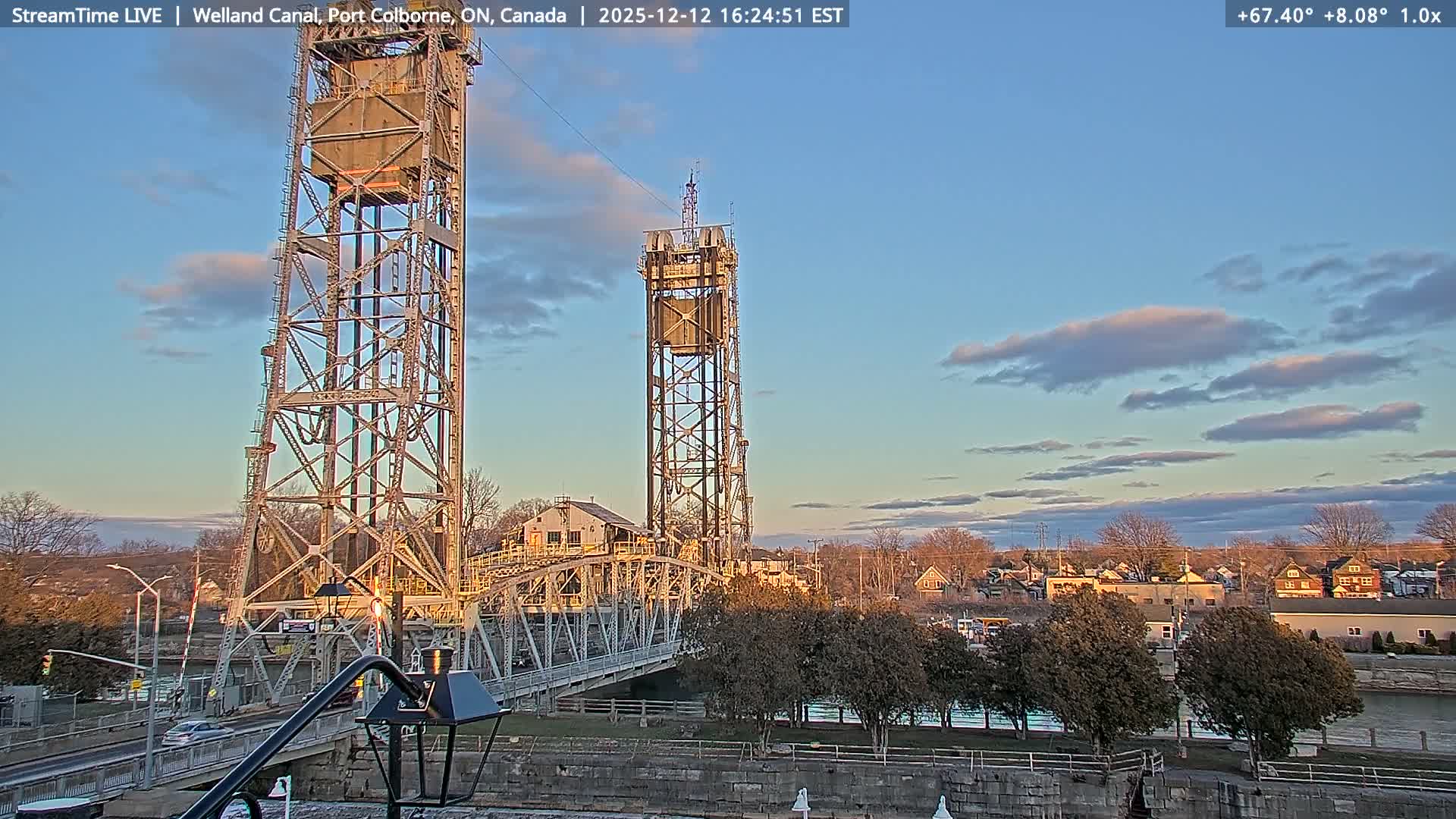 Port Colborne City, Welland Canal & Bridge 21 Live Cam - Port Colborne, Niagara, Ontario, Canada