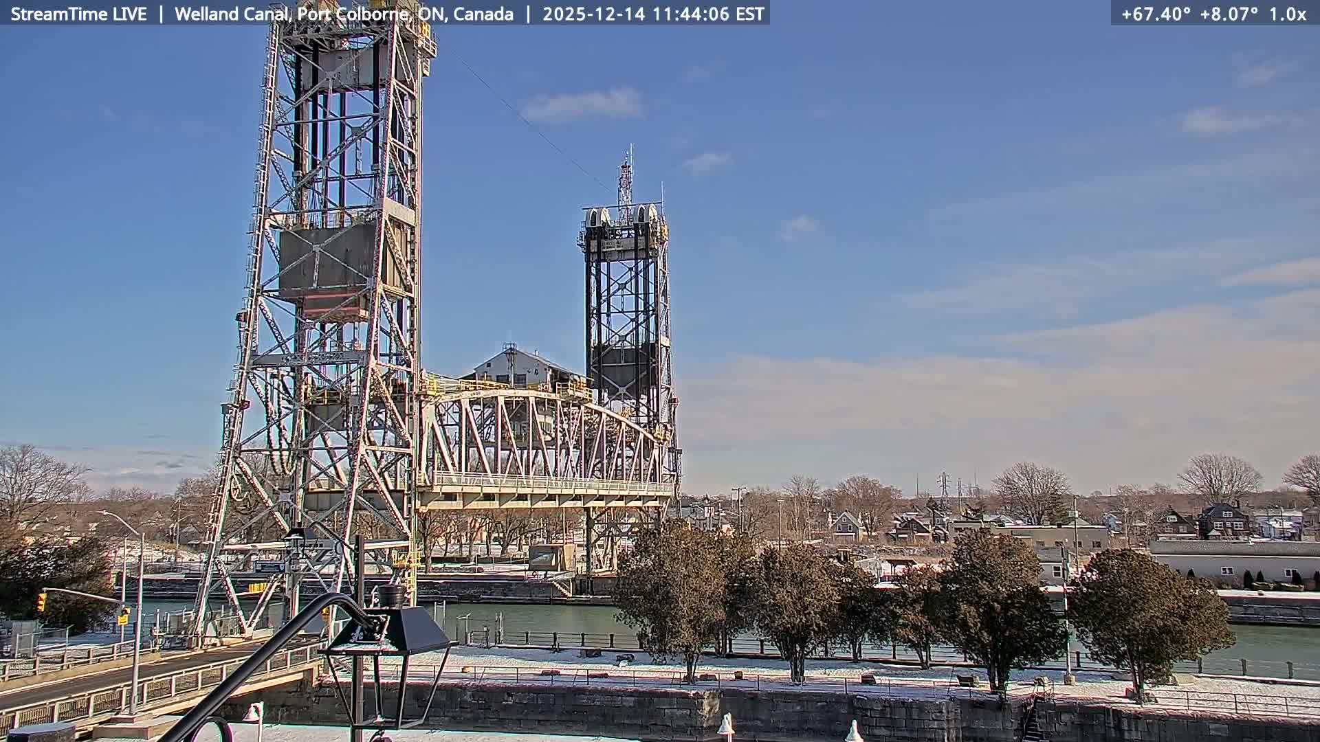 Port Colborne City, Welland Canal & Bridge 21 Live Cam - Port Colborne, Niagara, Ontario, Canada