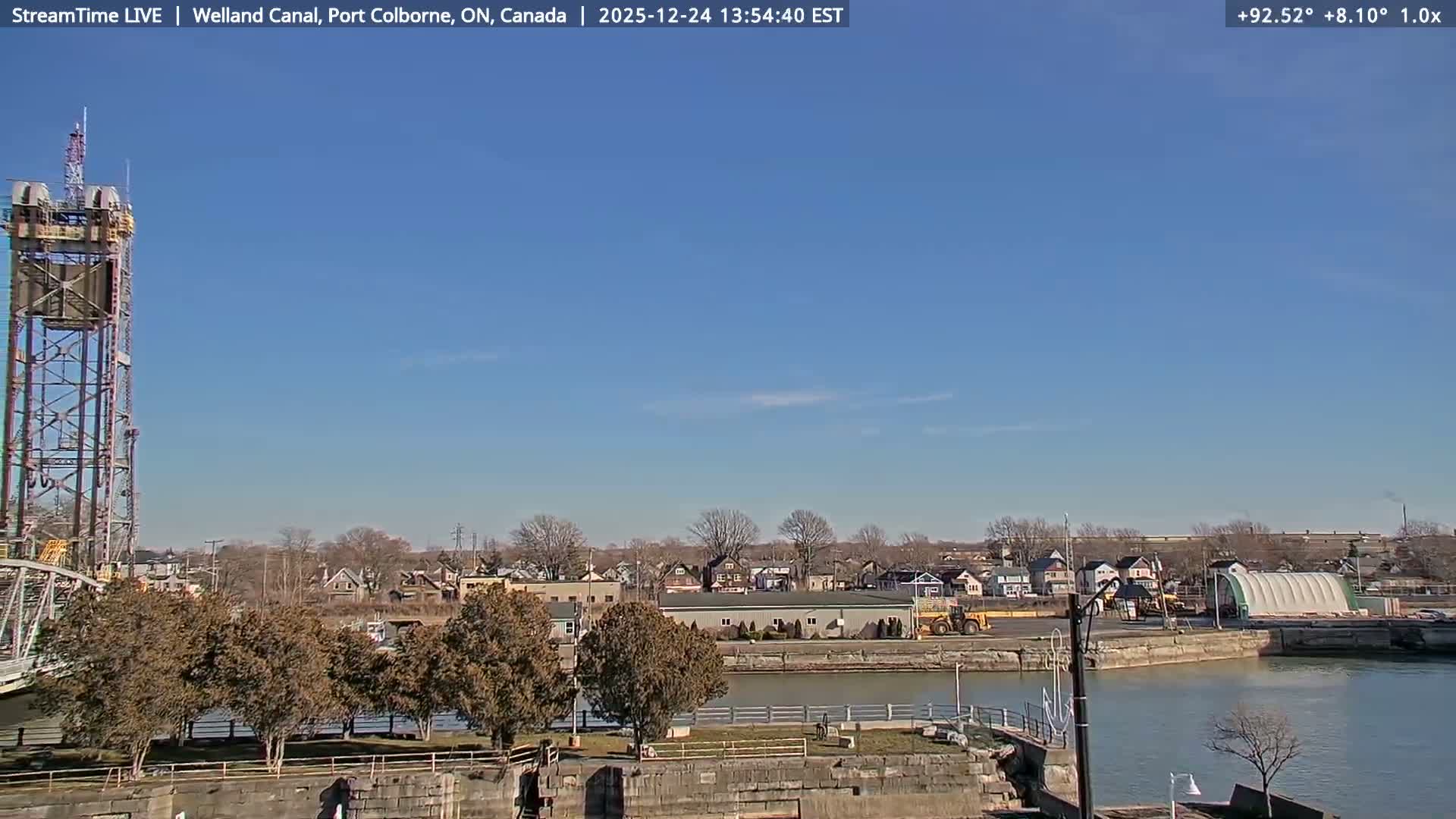 Port Colborne City, Welland Canal & Bridge 21 Live Cam - Port Colborne, Niagara, Ontario, Canada