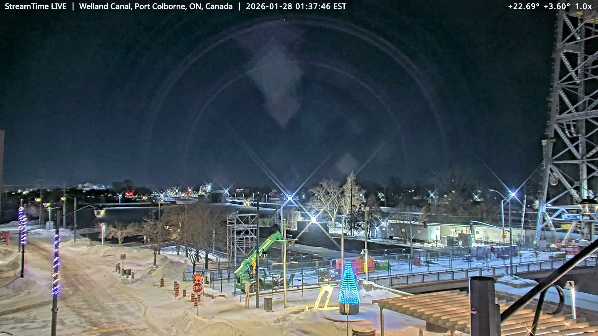 Port Colborne City, Welland Canal & Bridge 21 Live Cam - Port Colborne, Niagara, Ontario, Canada