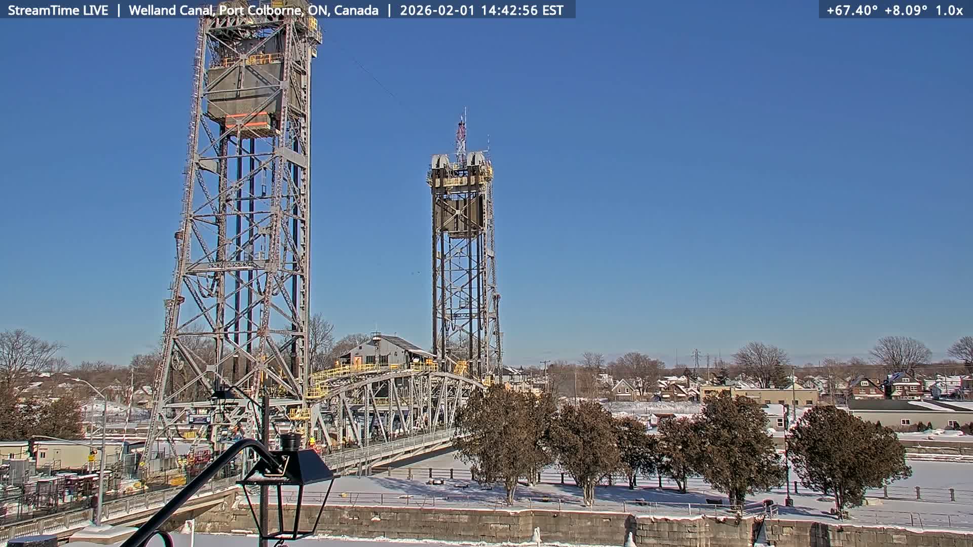 Port Colborne City, Welland Canal & Bridge 21 Live Cam - Port Colborne, Niagara, Ontario, Canada
