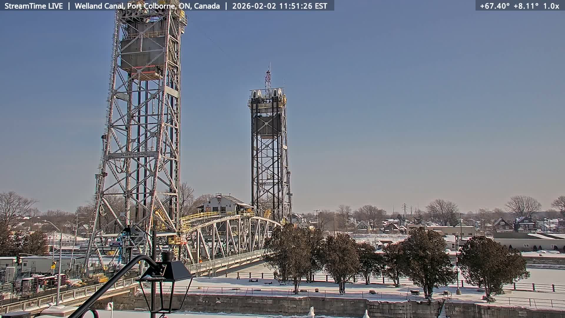 Port Colborne City, Welland Canal & Bridge 21 Live Cam - Port Colborne, Niagara, Ontario, Canada