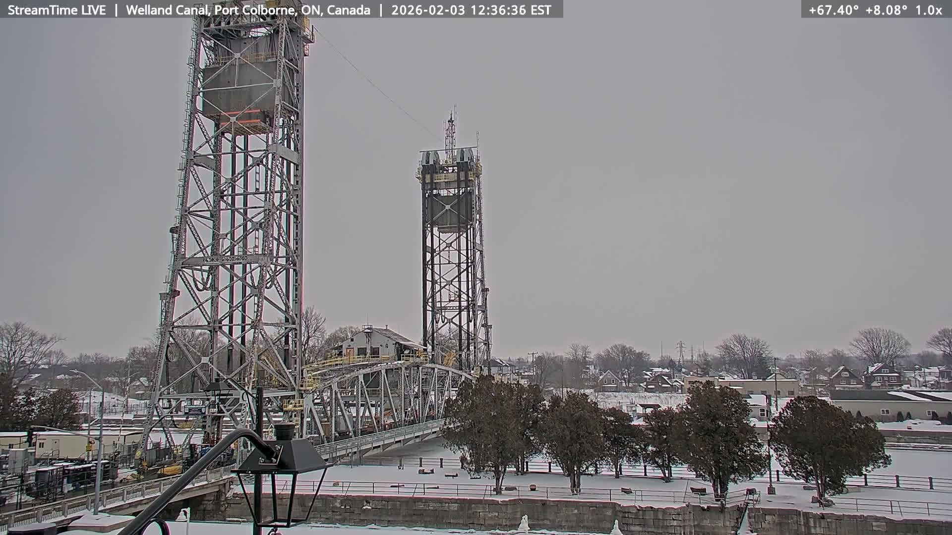 Port Colborne City, Welland Canal & Bridge 21 Live Cam - Port Colborne, Niagara, Ontario, Canada