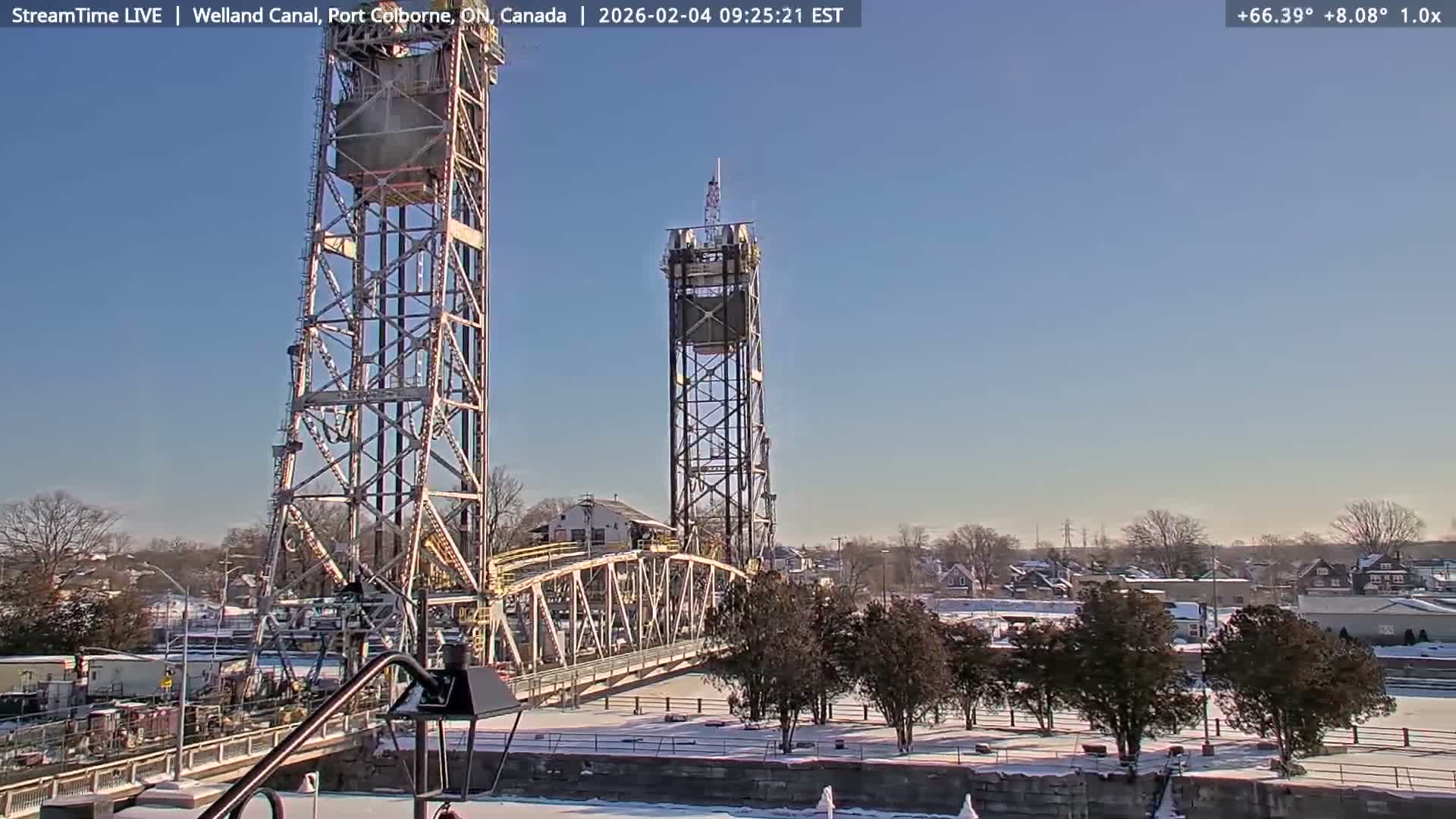 Port Colborne City, Welland Canal & Bridge 21 Live Cam - Port Colborne, Niagara, Ontario, Canada