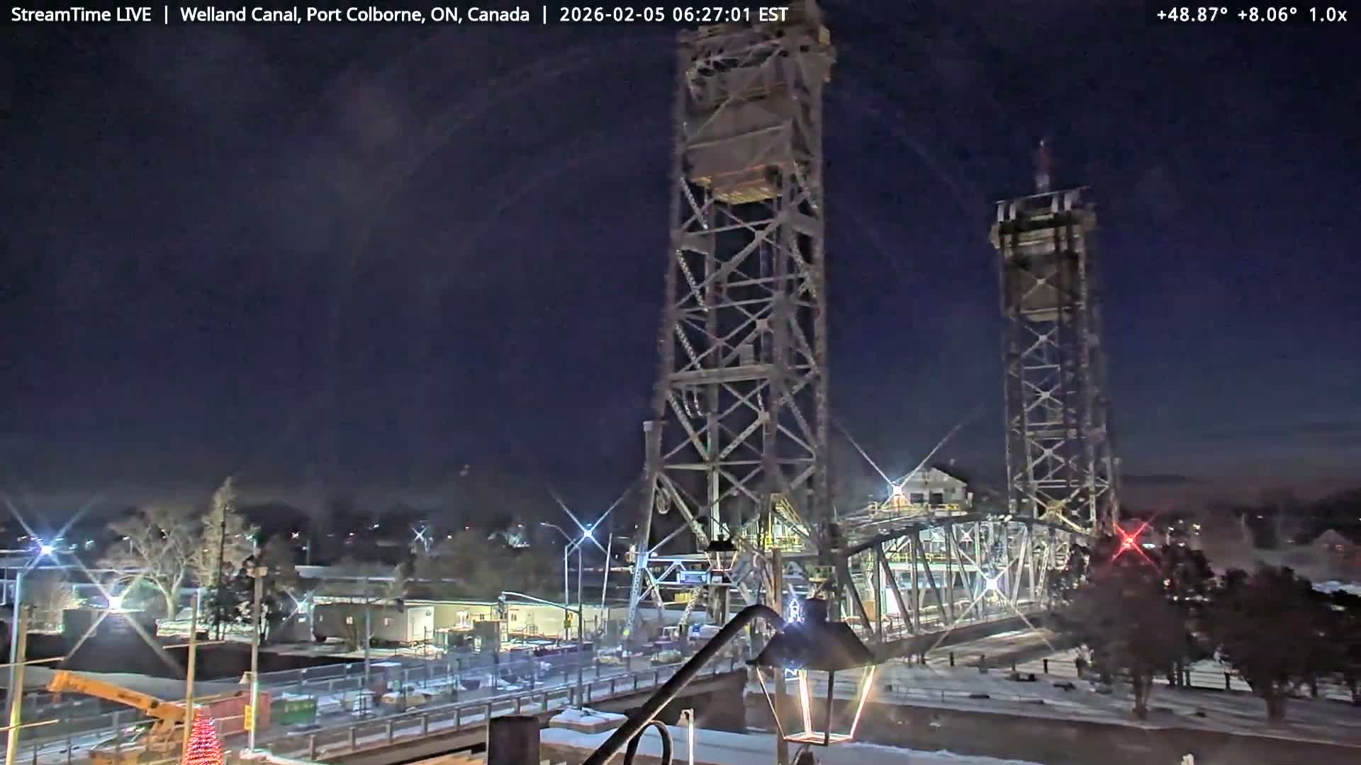 Port Colborne City, Welland Canal & Bridge 21 Live Cam - Port Colborne, Niagara, Ontario, Canada