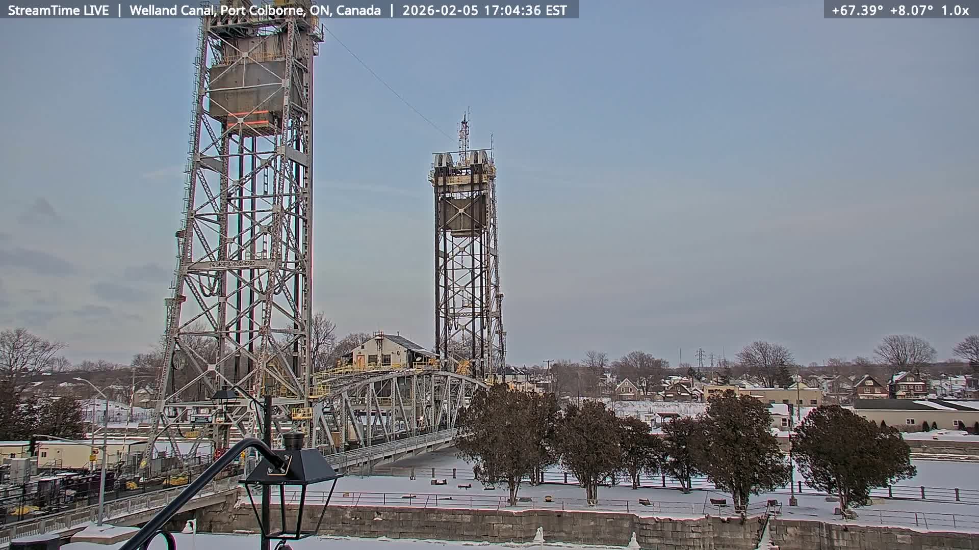 Port Colborne City, Welland Canal & Bridge 21 Live Cam - Port Colborne, Niagara, Ontario, Canada
