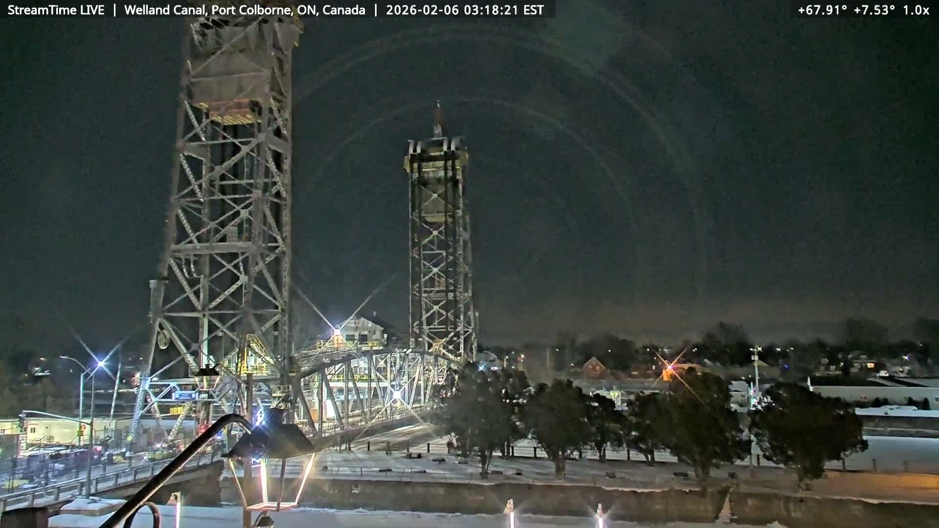 Port Colborne City, Welland Canal & Bridge 21 Live Cam - Port Colborne, Niagara, Ontario, Canada
