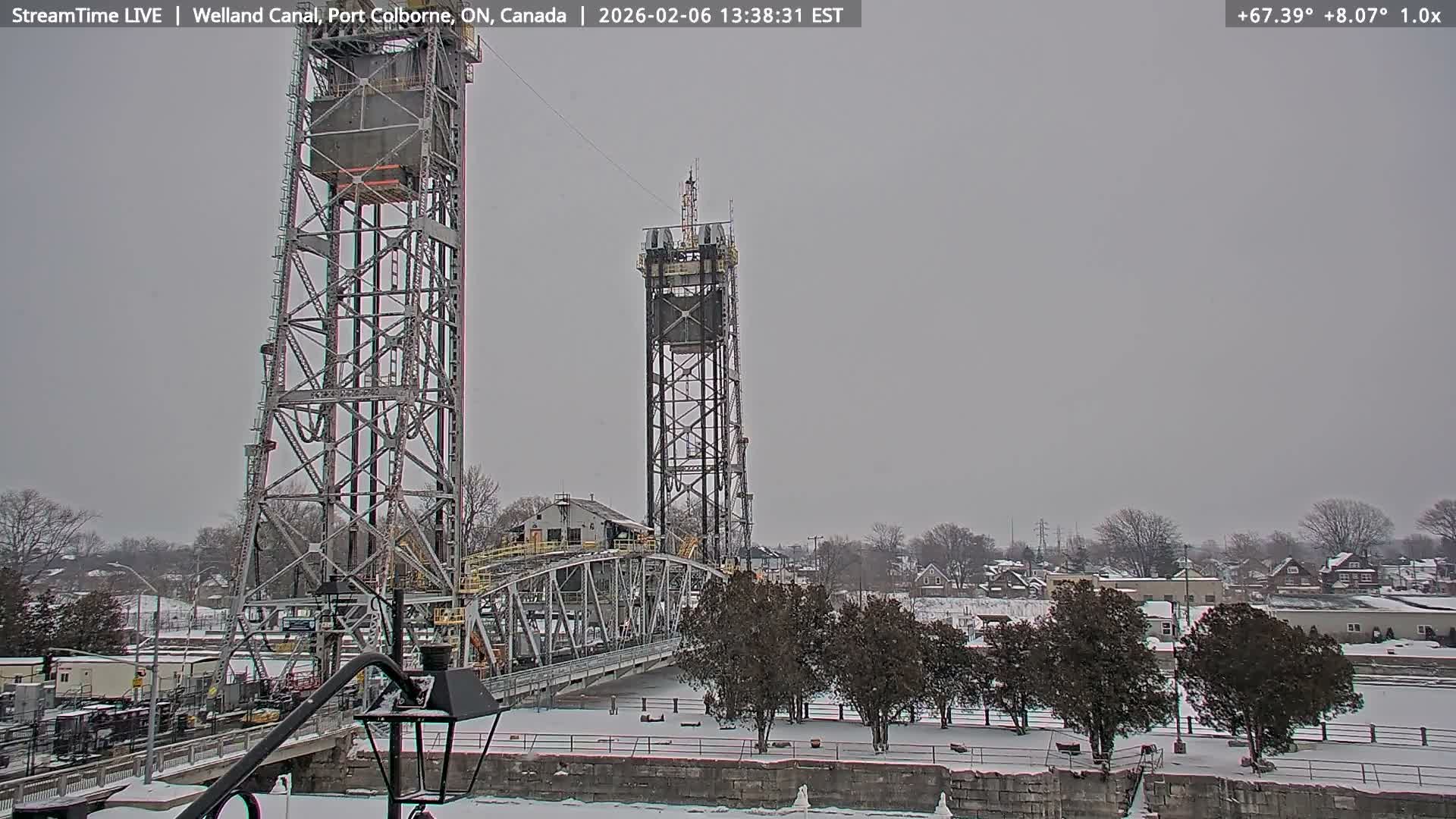 Port Colborne City, Welland Canal & Bridge 21 Live Cam - Port Colborne, Niagara, Ontario, Canada