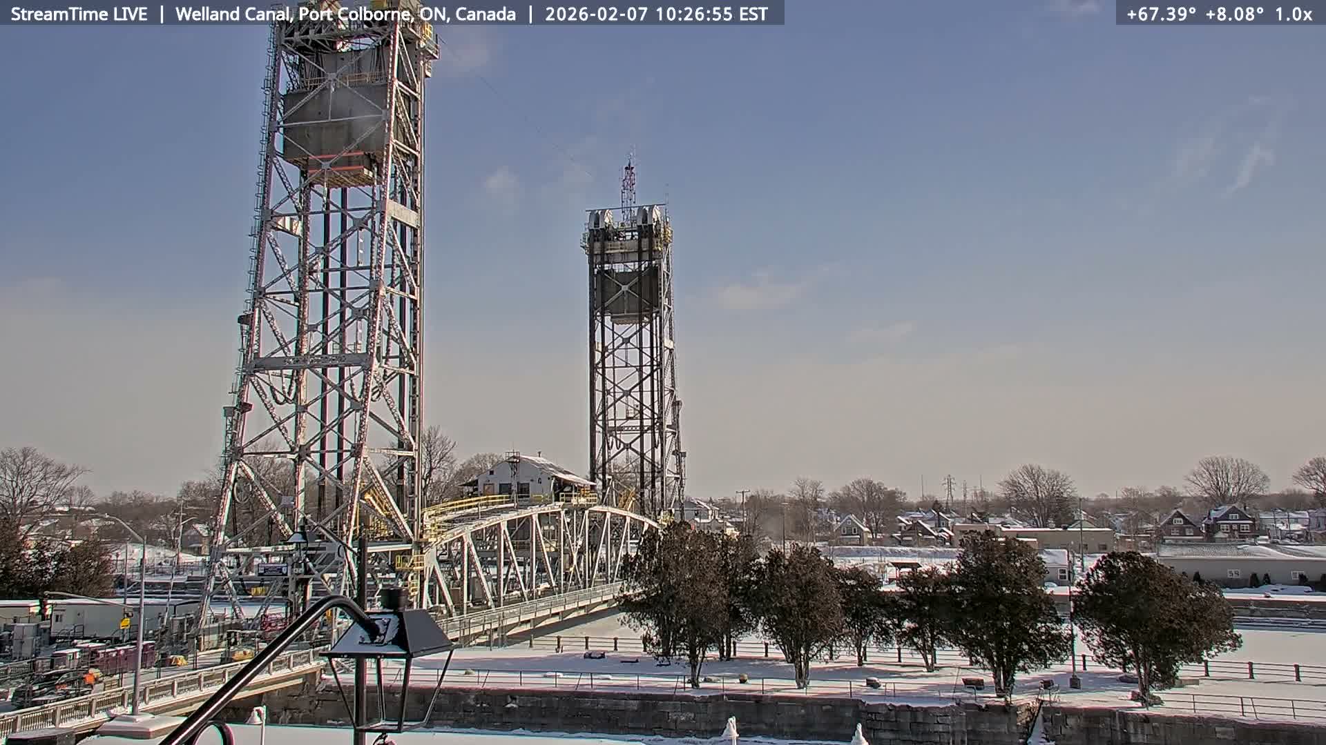 Port Colborne City, Welland Canal & Bridge 21 Live Cam - Port Colborne, Niagara, Ontario, Canada