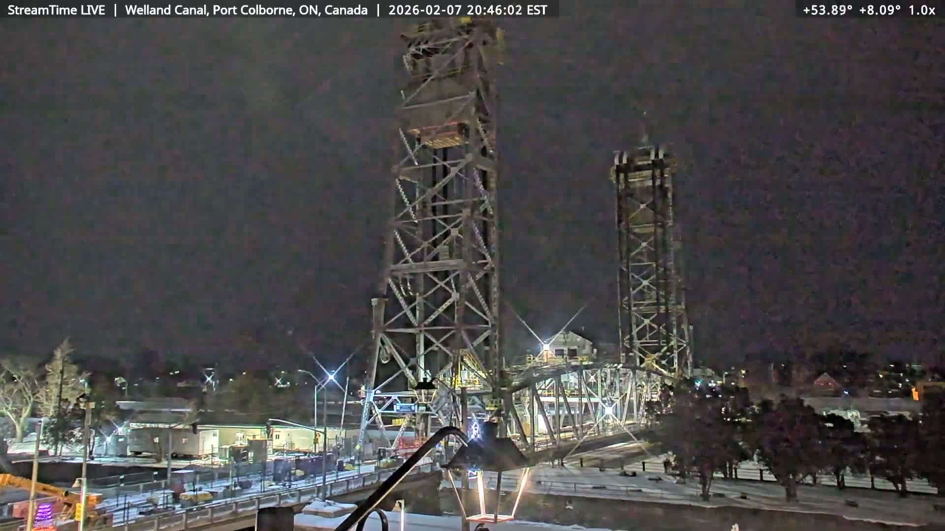 Port Colborne City, Welland Canal & Bridge 21 Live Cam - Port Colborne, Niagara, Ontario, Canada