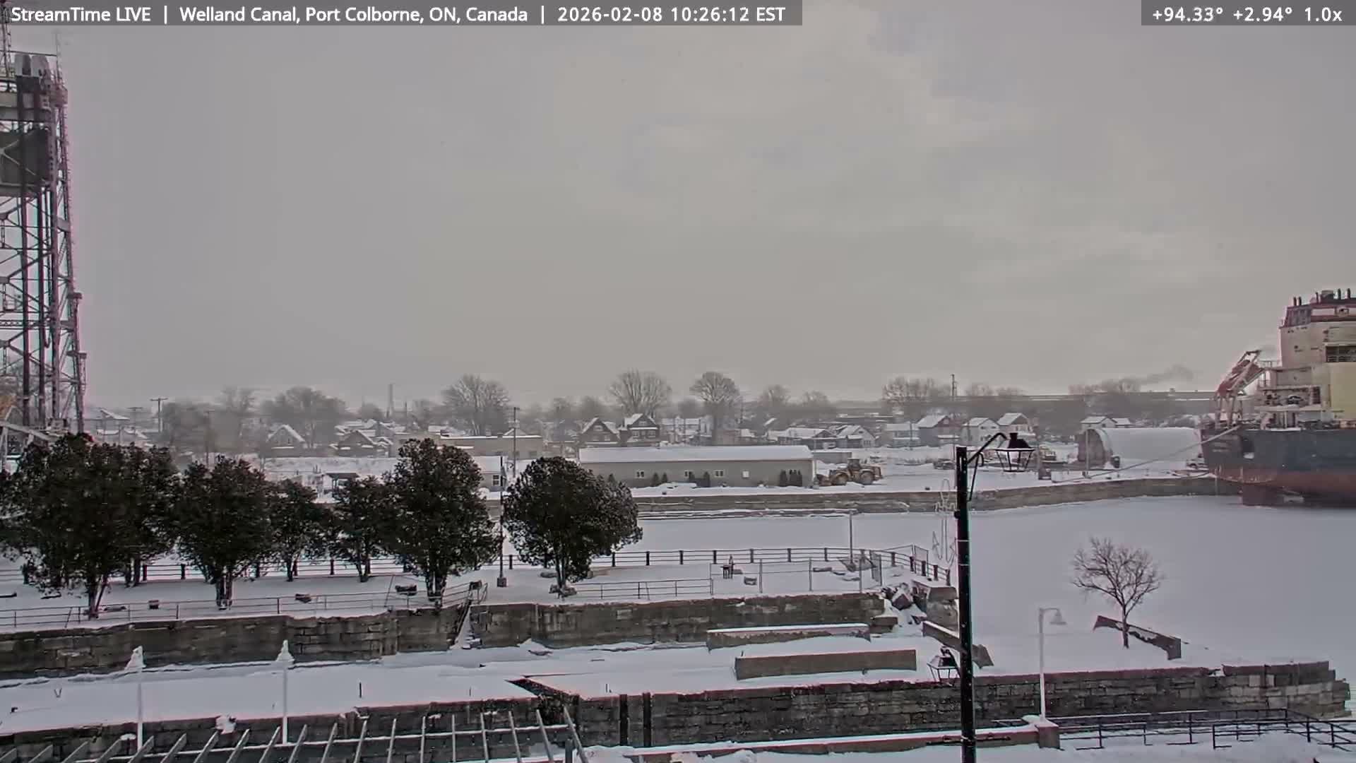 Port Colborne City, Welland Canal & Bridge 21 Live Cam - Port Colborne, Niagara, Ontario, Canada