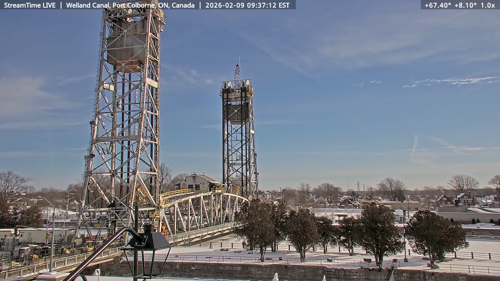 Port Colborne City, Welland Canal & Bridge 21 Live Cam - Port Colborne, Niagara, Ontario, Canada