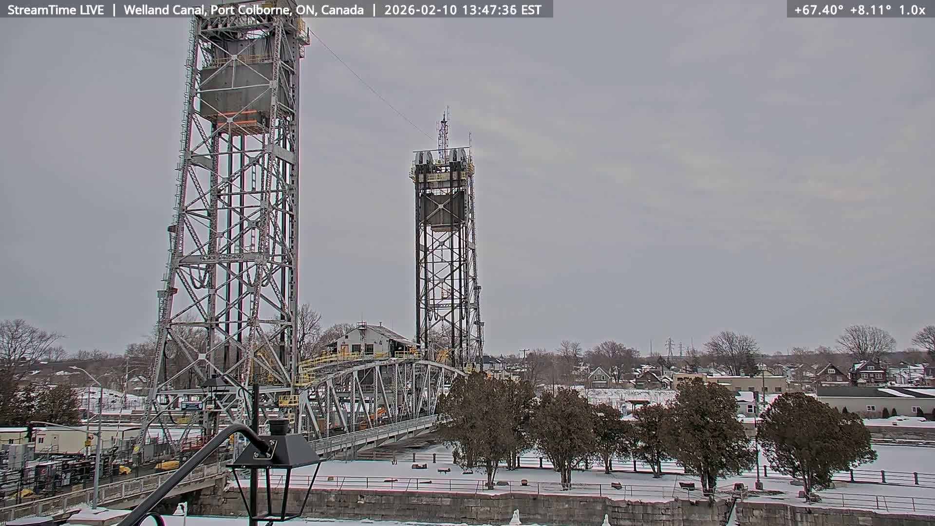 Port Colborne City, Welland Canal & Bridge 21 Live Cam - Port Colborne, Niagara, Ontario, Canada